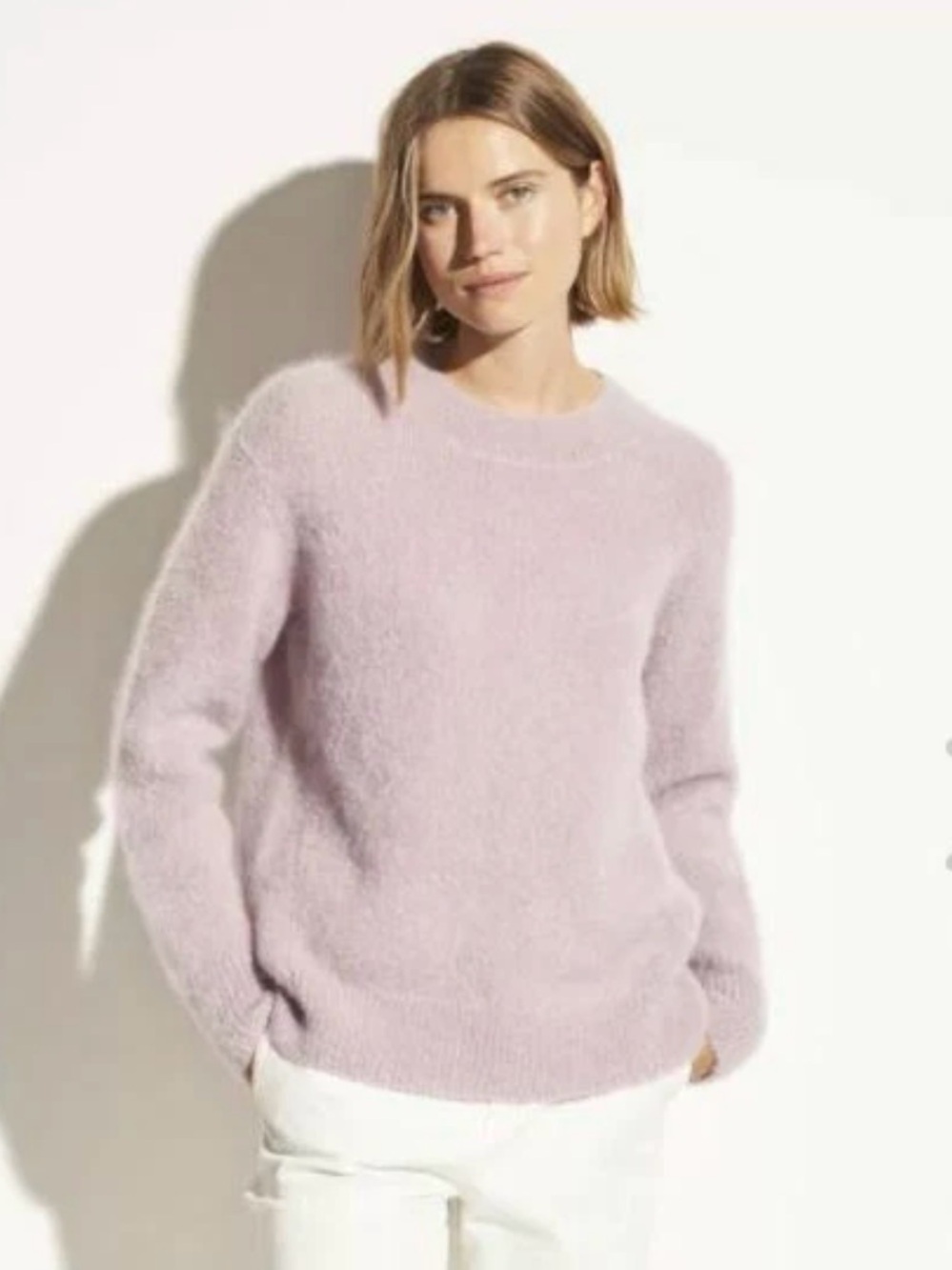 Vince. Mohair Blend Crew Neck Pullover Sweater Purple Lilac Relaxed S Ballerina
